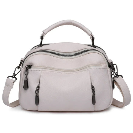 Sac à Main Femme en Cuir Grainé — Style Boston Chic