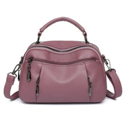 Sac à Main Femme en Cuir Grainé — Style Boston Chic