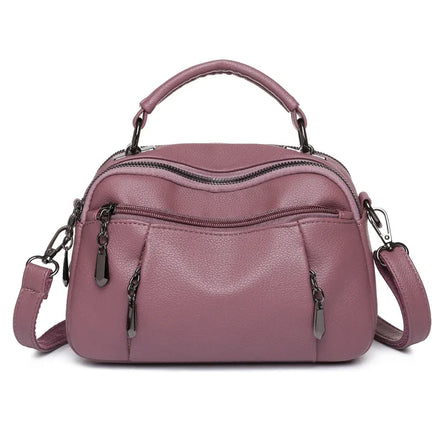Sac à Main Femme en Cuir Grainé — Style Boston Chic