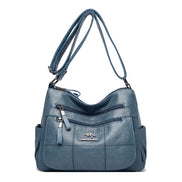 Sac Bandoulière Vintage Camel Multi-Poches