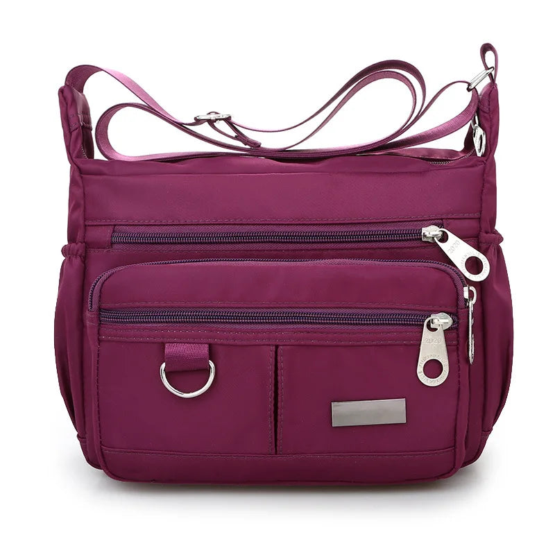 Sac Bandoulière Femme Multi-Poches — Nylon Imperméable