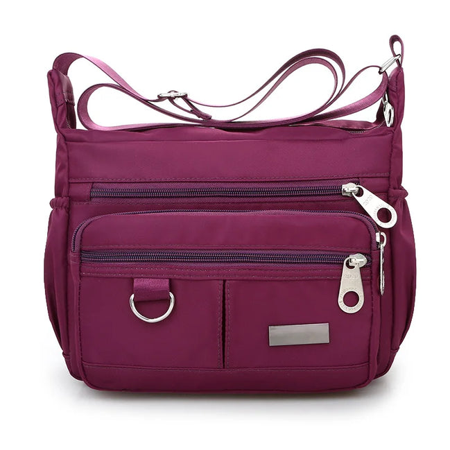 Sac Bandoulière Femme Multi-Poches — Nylon Imperméable