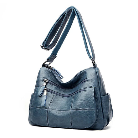 Sac Bandoulière Vintage Camel Multi-Poches