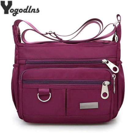 Sac Bandoulière Femme Multi-Poches — Nylon Imperméable
