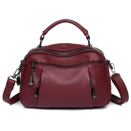 Sac à Main Femme en Cuir Grainé — Style Boston Chic
