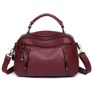 Sac à Main Femme en Cuir Grainé — Style Boston Chic