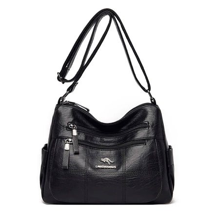 Sac Bandoulière Vintage Camel Multi-Poches