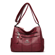 Sac Bandoulière Vintage Camel Multi-Poches