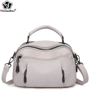 Sac à Main Femme en Cuir Grainé — Style Boston Chic