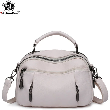 Sac à Main Femme en Cuir Grainé — Style Boston Chic