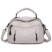 Sac à Main Femme en Cuir Grainé — Style Boston Chic