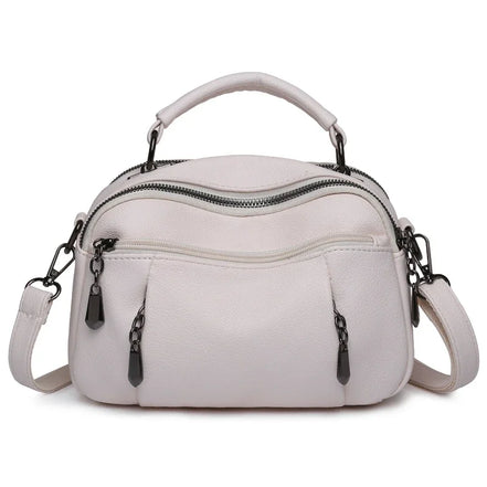 Sac à Main Femme en Cuir Grainé — Style Boston Chic