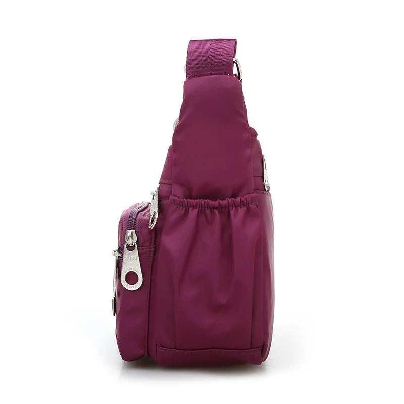Sac Bandoulière Femme Multi-Poches — Nylon Imperméable