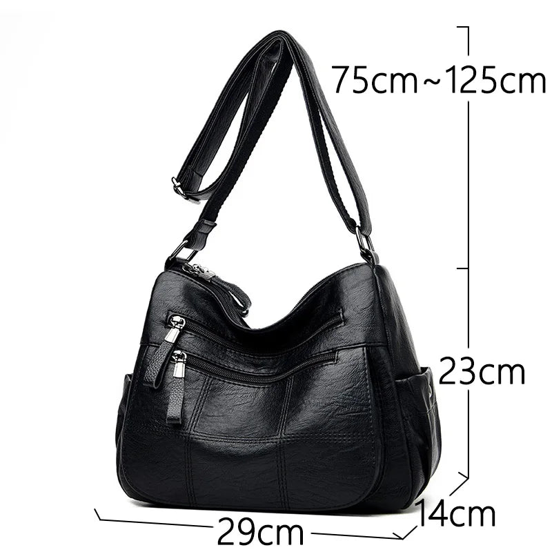 Sac Bandoulière Vintage Camel Multi-Poches