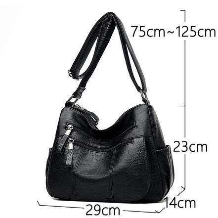 Sac Bandoulière Vintage Camel Multi-Poches