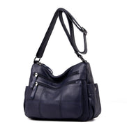 Sac Bandoulière Vintage Camel Multi-Poches