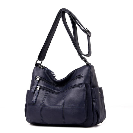 Sac Bandoulière Vintage Camel Multi-Poches