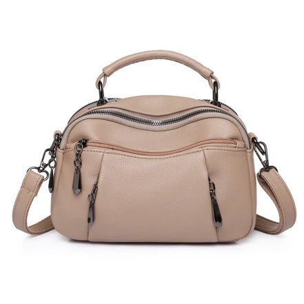 Sac à Main Femme en Cuir Grainé — Style Boston Chic