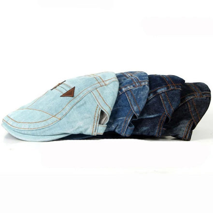 AKJ Fashion béret unisexe en jean léger, disponible en plusieurs teintes de bleu, style parisien
