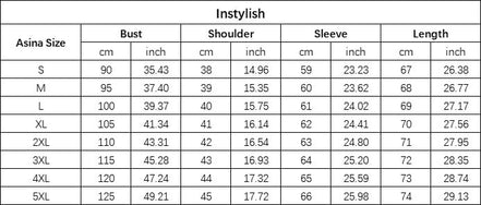 Tableau des tailles AKJ Fashion pour chemise effet lin col mao, jaune safran, manches longues.