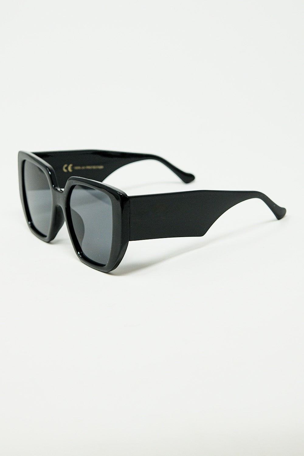 Lunettes œil de chat géométriques noires en polycarbonate, style rétro Pin-up, par AKJ Fashion