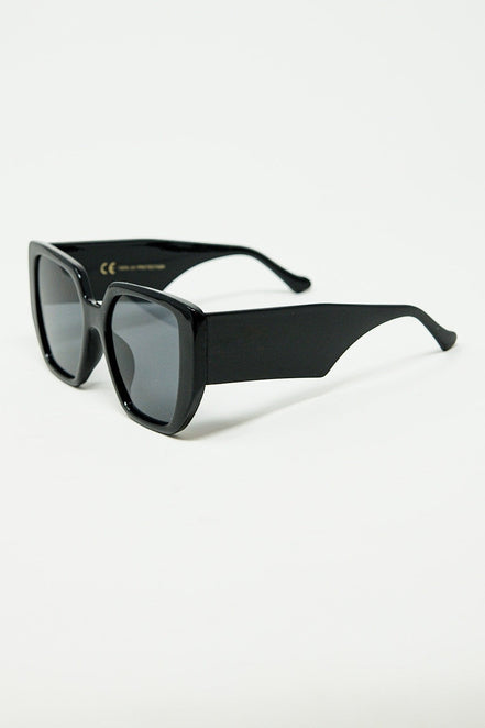 Lunettes œil de chat géométriques noires en polycarbonate, style rétro Pin-up, par AKJ Fashion