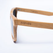 AKJ Fashion Lunettes de soleil Carver géométriques en bambou FSC, verres polarisés gris.