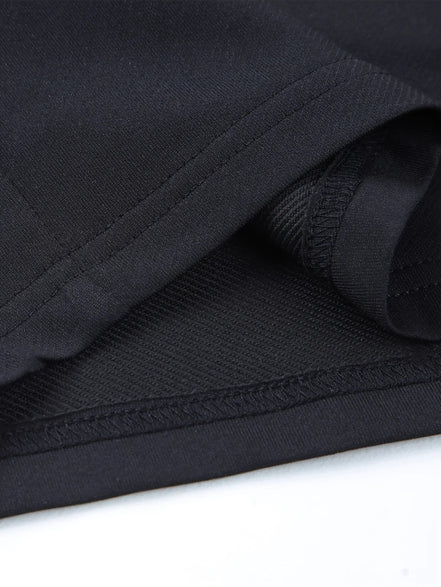 AKJ Fashion short de fitness noir en coton respirant, coupe athlétique avec cordon de serrage et poches.