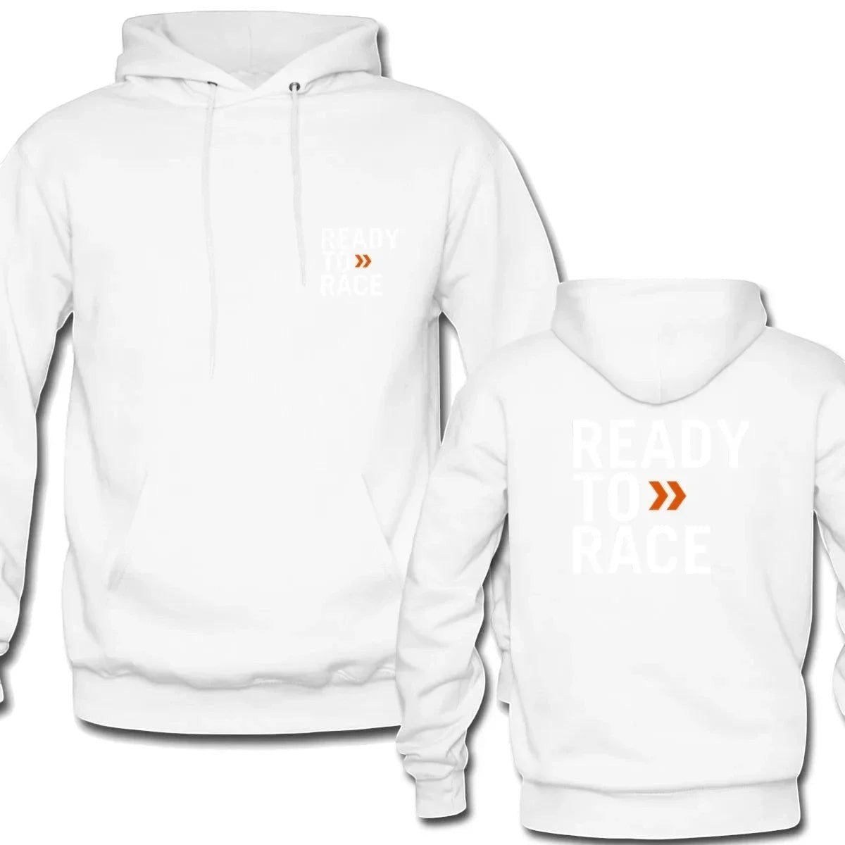 AKJ Fashion sweat à capuche blanc unisexe avec inscription 
