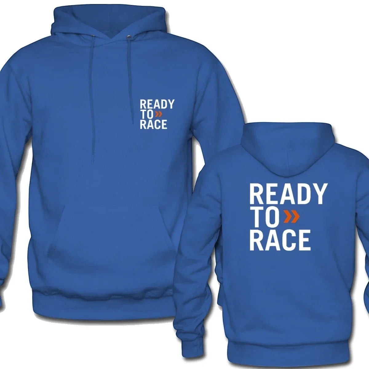 AKJ Fashion sweat à capuche bleu avec inscription 