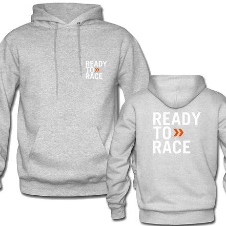 AKJ Fashion sweat à capuche gris clair unisexe avec inscription « READY TO » RACE