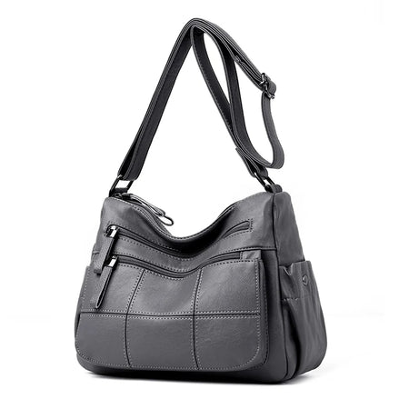 Sac Bandoulière Vintage Camel Multi-Poches