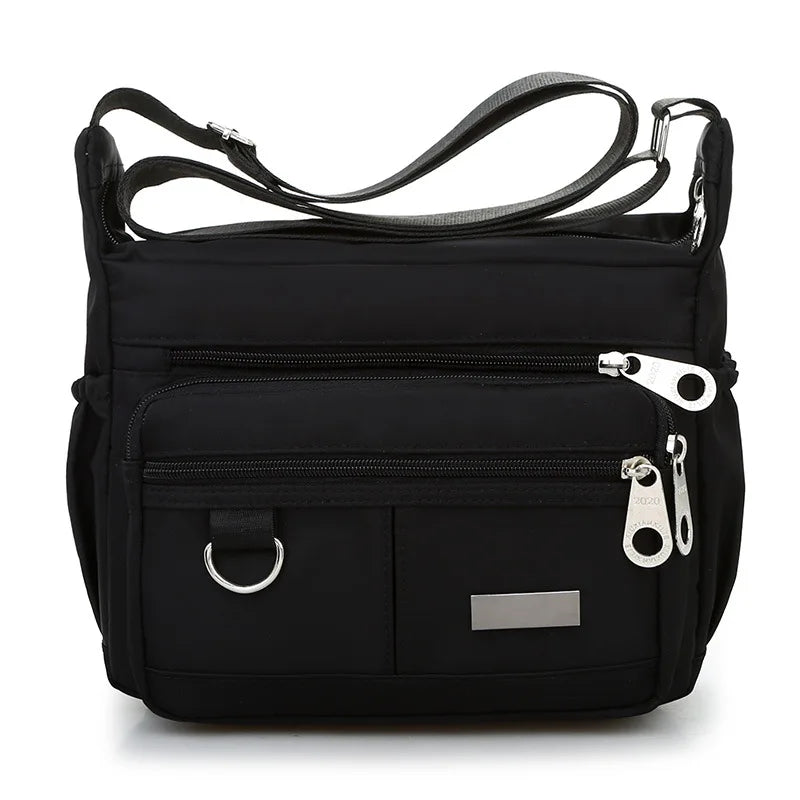 Sac Bandoulière Femme Multi-Poches — Nylon Imperméable