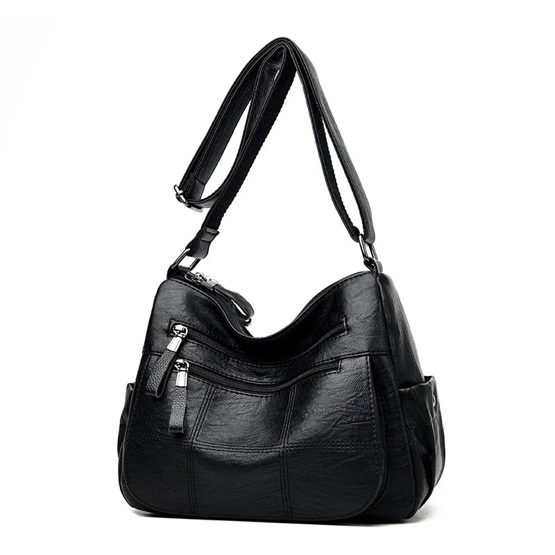 Sac Bandoulière Vintage Camel Multi-Poches