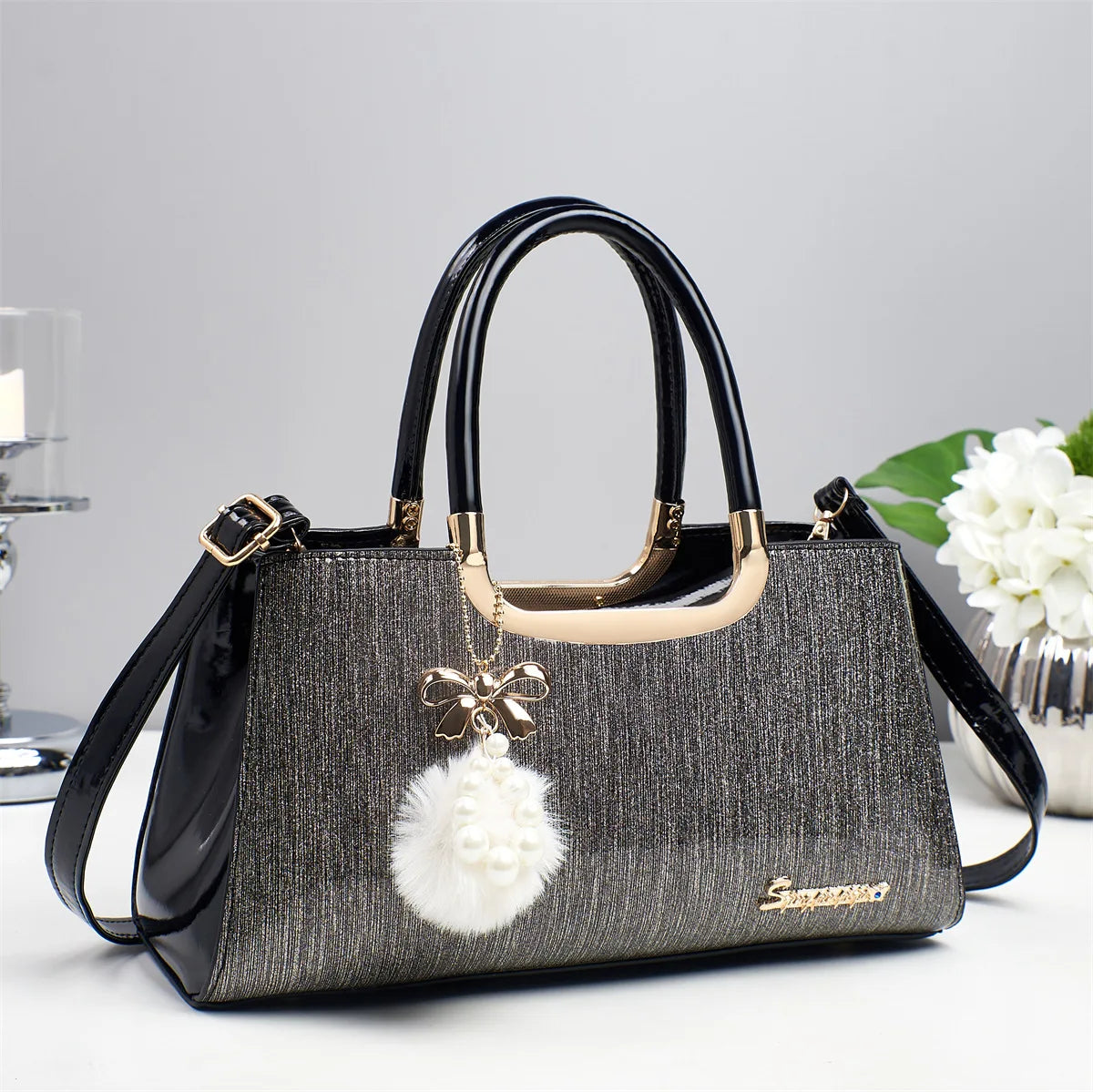 Sac à Main Femme Bimatière Pailleté — Charme & Élégance