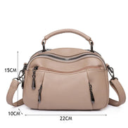 Sac à Main Femme en Cuir Grainé — Style Boston Chic