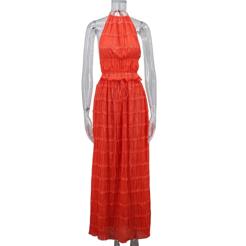 Robe Longue Plissée 