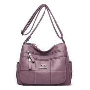 Sac Bandoulière Vintage Camel Multi-Poches