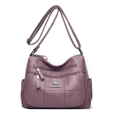 Sac Bandoulière Vintage Camel Multi-Poches